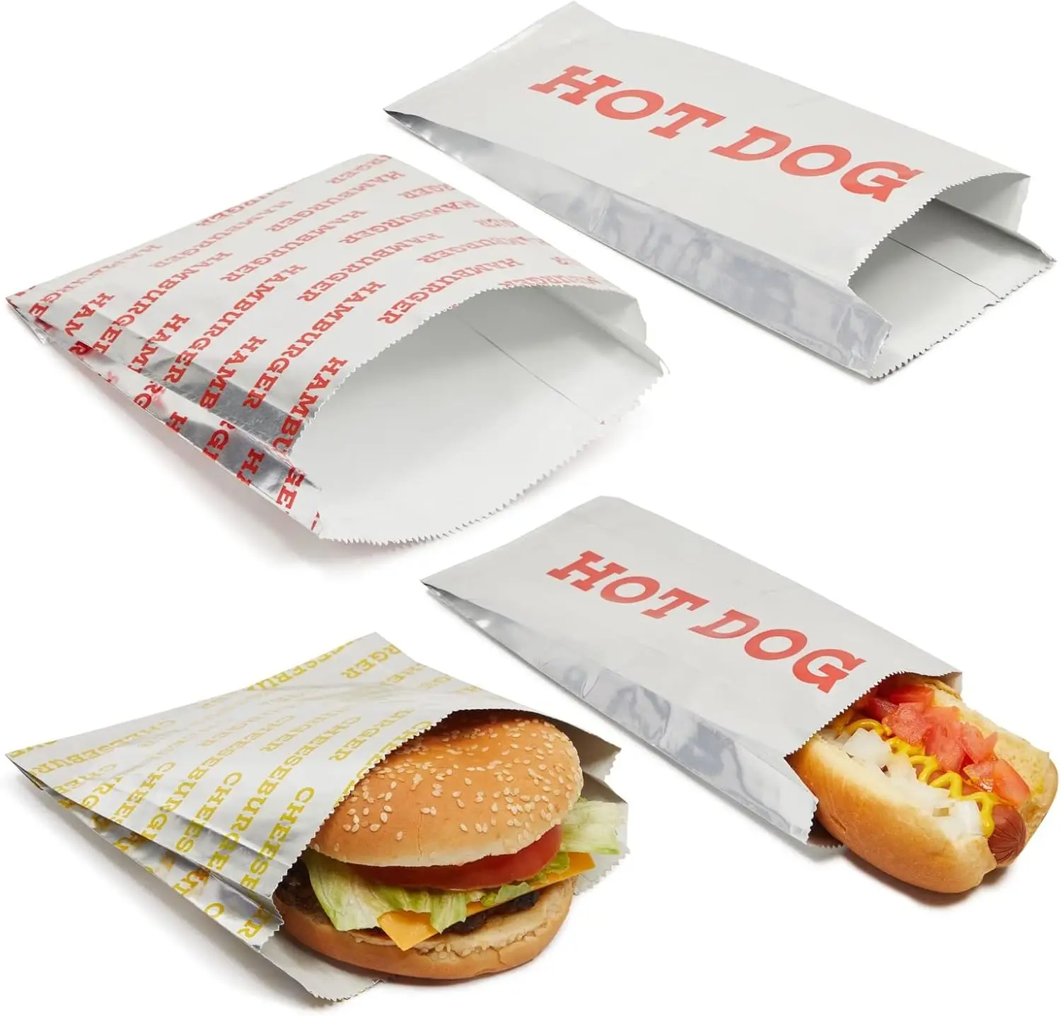 Hamburger & Hot Dog Wrappers 300 Pack Grease-Resistant Concession Supplies with Quick-ID Design for Food Trucks
Hamburger & Hot Dog Wrappers 300 Pack Grease-Resistant Concession Supplies with Quick-ID Design for Food Trucks