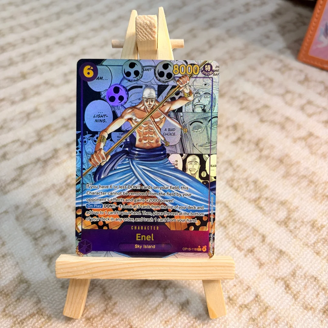 One Piece English/Japanese OP15-118 SEC Comic Enel DIY Folding Flash Card Sky Lsland Opcg Anime Game Collection Card Toy Gifts
One Piece English/Japanese OP15-118 SEC Comic Enel DIY Folding Flash Card Sky Lsland Opcg Anime Game Collection Card Toy Gifts