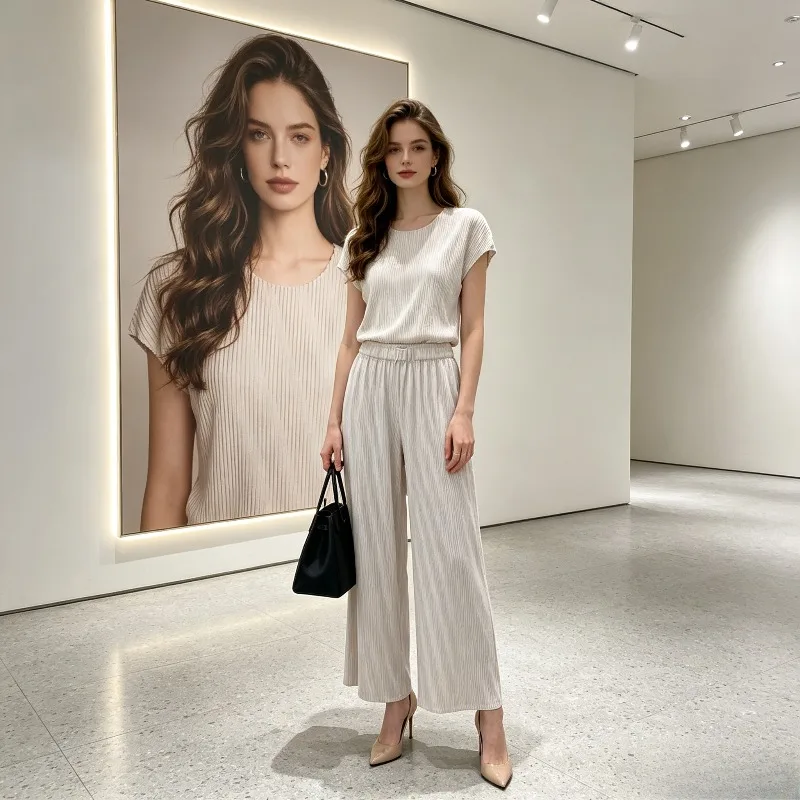 Miyake Pleated 2026 New Fashion Versatile Comfortable Breathable Boutique Quality Elegant Gentle Temperament Two-Piece Set Pleat
Miyake Pleated 2026 New Fashion Versatile Comfortable Breathable Boutique Quality Elegant Gentle Temperament Two-Piece Set Pleat