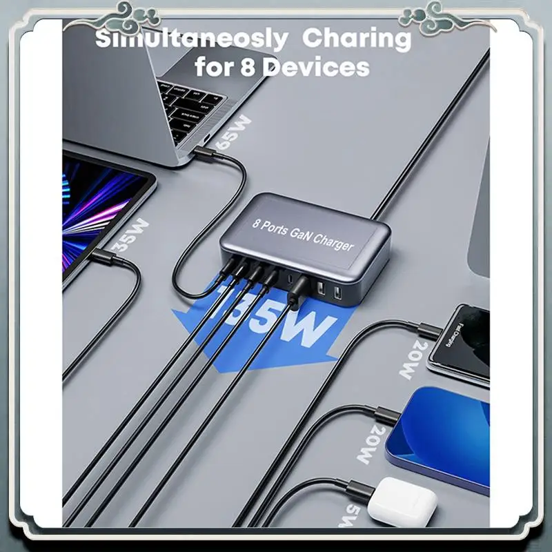 Premium 135W 8-Port USB C Charging Station Charger PD65W 45W QC3.0 For Ipad Iphone 14 Samsung Redmi -US
Premium 135W 8-Port USB C Charging Station Charger PD65W 45W QC3.0 For Ipad Iphone 14 Samsung Redmi -US