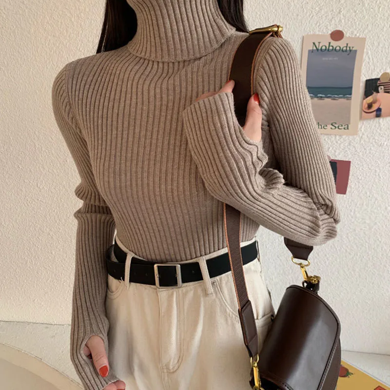 Ribbed Long Sleeve Turtleneck Sweaters Women Winter Elegant Solid Knitted Pullover Slim Fit Warm Bottoming Jumpers
Ribbed Long Sleeve Turtleneck Sweaters Women Winter Elegant Solid Knitted Pullover Slim Fit Warm Bottoming Jumpers