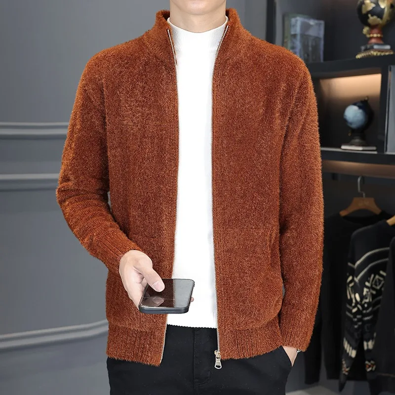 2024 Autumn Warm Sweater Cardigan for Men Stand Collar Zippers Casual Slim Fit Knitted Cardigan High-quality Knit Coats Tops
2024 Autumn Warm Sweater Cardigan for Men Stand Collar Zippers Casual Slim Fit Knitted Cardigan High-quality Knit Coats Tops