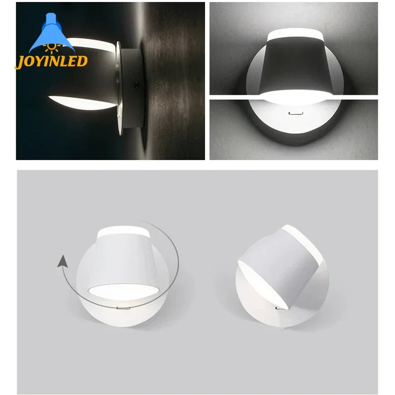 Modern Creative Black/White Wall Lamp LED Bedroom Bedside Background Porch Indoor Wall Lamp Study Rotatable Reading Light
Modern Creative Black/White Wall Lamp LED Bedroom Bedside Background Porch Indoor Wall Lamp Study Rotatable Reading Light