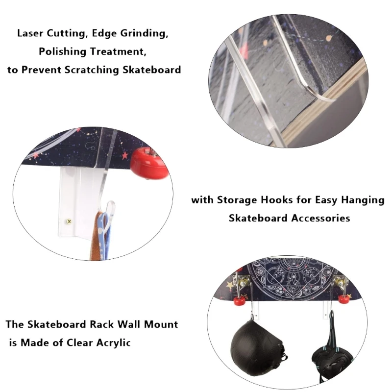2024 New Space Saving Skateboard Wall Hanging for Home and Sports Equipment Room
2024 New Space Saving Skateboard Wall Hanging for Home and Sports Equipment Room