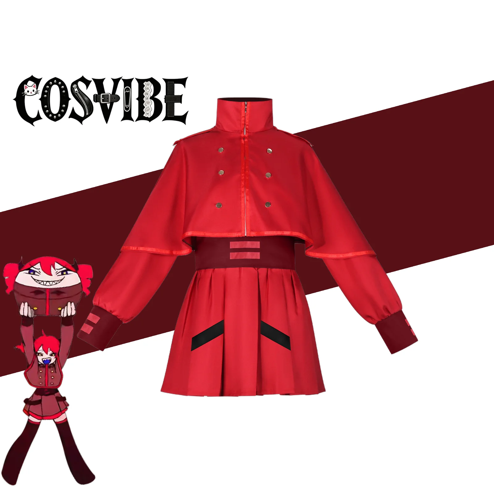 Kasane Teto Cosplay Costume - Wig Virtual Idol Red Dress Outfit Uniform Halloween Party Clothing Women
Kasane Teto Cosplay Costume - Wig Virtual Idol Red Dress Outfit Uniform Halloween Party Clothing Women