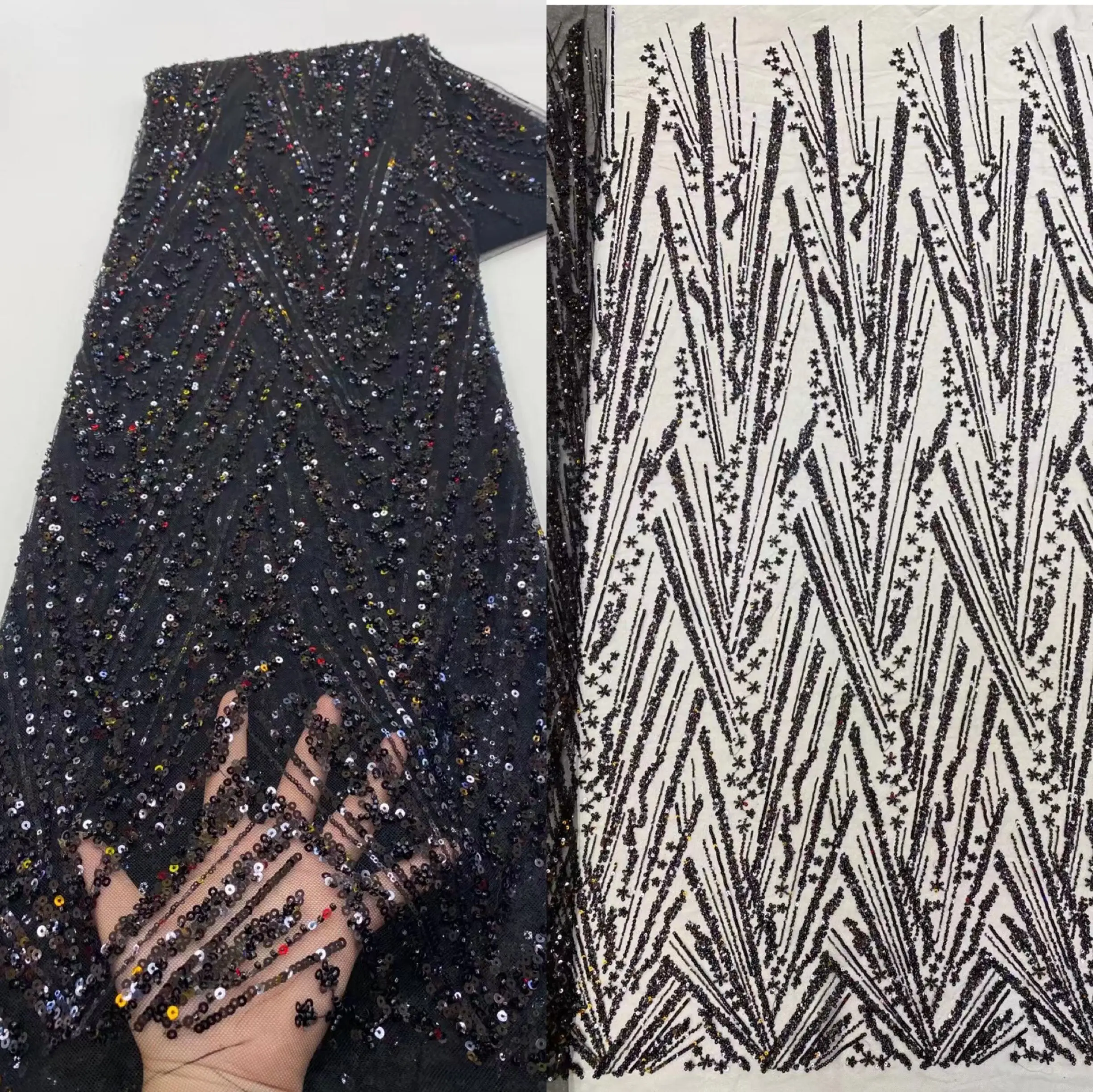 High Quality L-1210289 Sequins and beads with lace embroidery French Tulle Lace African bridal dress wedding lace
High Quality L-1210289 Sequins and beads with lace embroidery French Tulle Lace African bridal dress wedding lace
