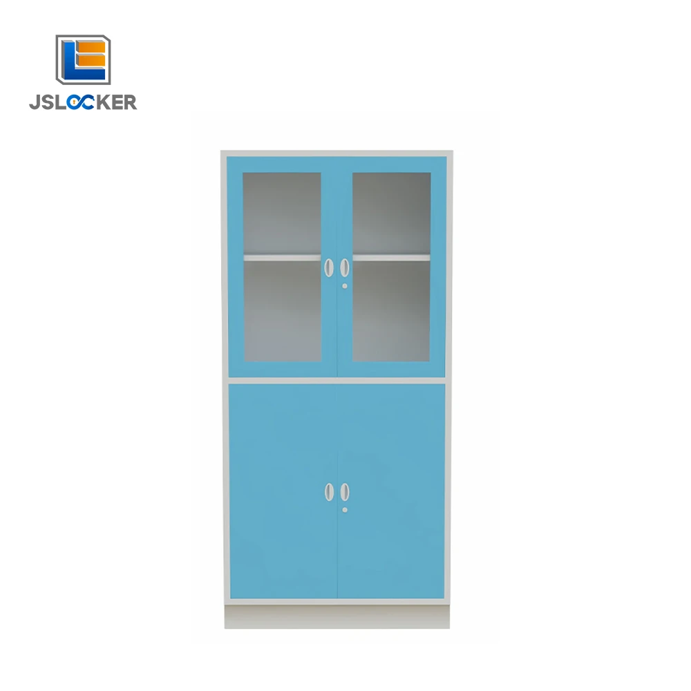 Glass Door Steel Filing File Storage Cabinet Laboratory All Steel Cabinet Large Capacity Laboratory Steel Cabinet