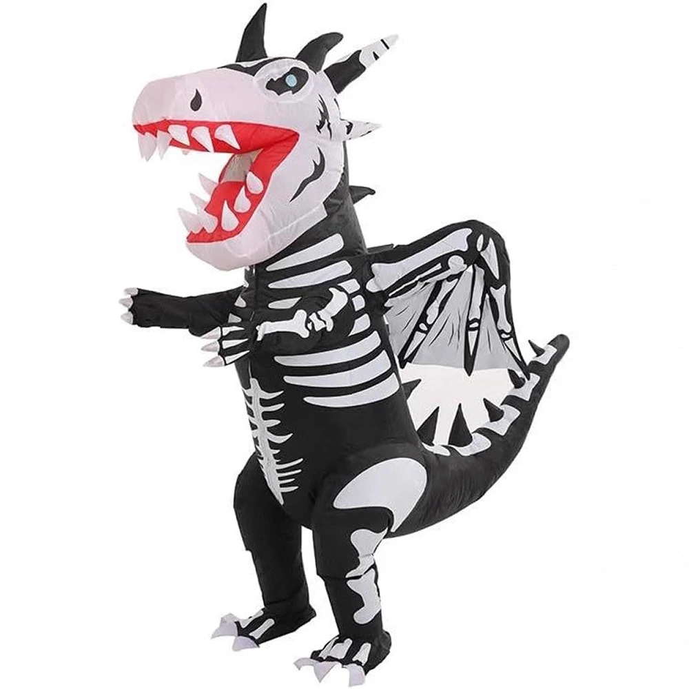 Halloween Party Black White Skeleton Dinosaur Inflatable Suit Birthday Party Funny Walking Cartoon Doll Performance Costume
Halloween Party Black White Skeleton Dinosaur Inflatable Suit Birthday Party Funny Walking Cartoon Doll Performance Costume