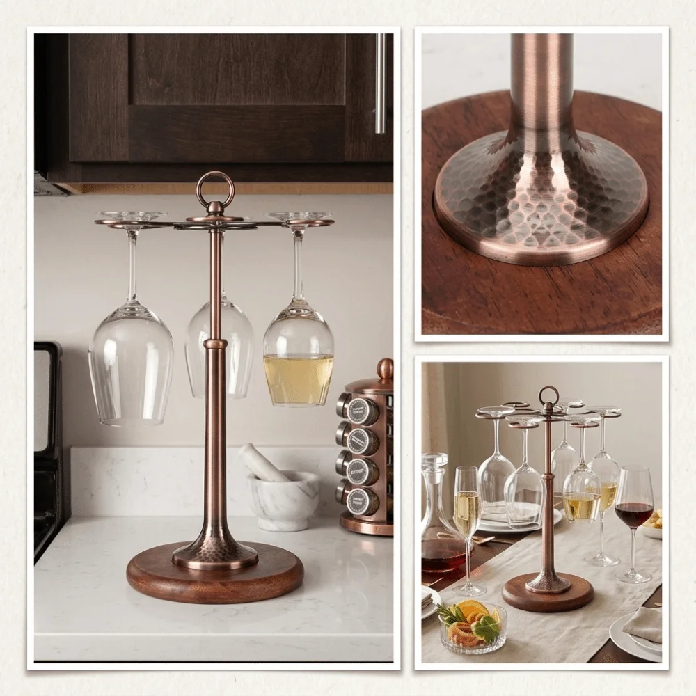 Easy To Place 6 Bottles Glass Holder Wood Base Stable Bar Glass Stand Exquisite Metal Frame Decor Ornament Wine Set Storage
Easy To Place 6 Bottles Glass Holder Wood Base Stable Bar Glass Stand Exquisite Metal Frame Decor Ornament Wine Set Storage