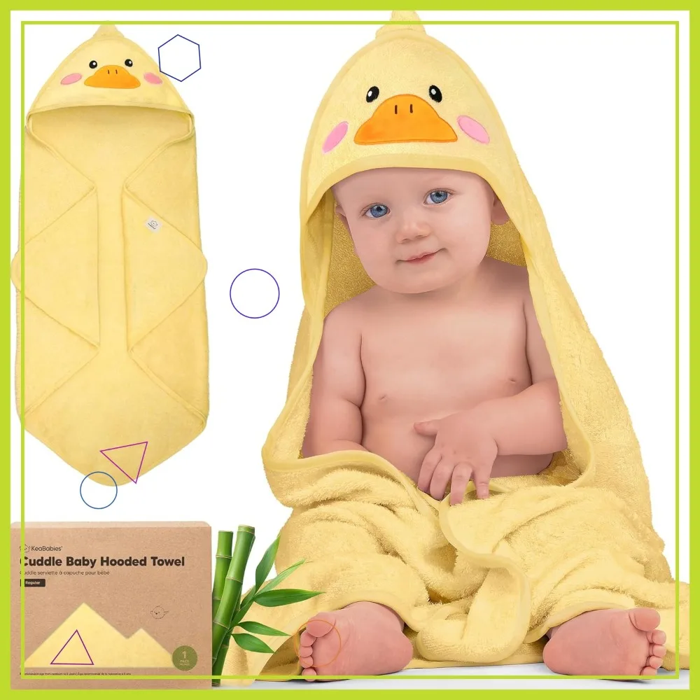 Hooded Baby Towel for Newborn - Viscose from Bamboo, Extra Absorbent & Soft, Duck Design
Hooded Baby Towel for Newborn - Viscose from Bamboo, Extra Absorbent & Soft, Duck Design