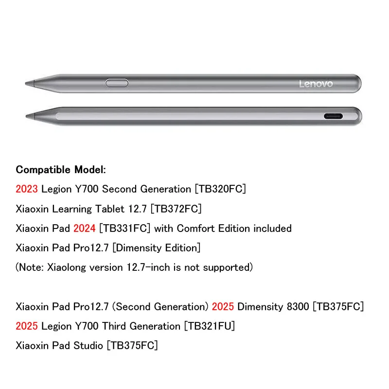 For Lenovo Stylus Pen 2023 Y700 2nd Xiaoxin Pad 2024 Pad Pro 12.7 2nd I 2025 Y700 3rd 8300 Xiaoxin Pad Studio Touch Pen Pencil
For Lenovo Stylus Pen 2023 Y700 2nd Xiaoxin Pad 2024 Pad Pro 12.7 2nd I 2025 Y700 3rd 8300 Xiaoxin Pad Studio Touch Pen Pencil