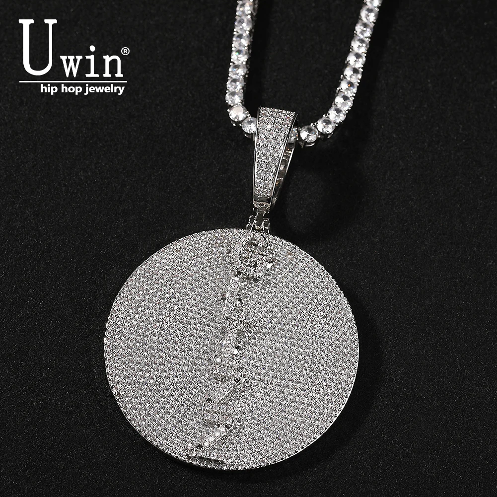 Uwin Personalized Vertical Mini Letters Round Pendant Necklace Paved Cubic Zircon Medallion Engrave Name Punk Hiphop Jewelry
Uwin Personalized Vertical Mini Letters Round Pendant Necklace Paved Cubic Zircon Medallion Engrave Name Punk Hiphop Jewelry