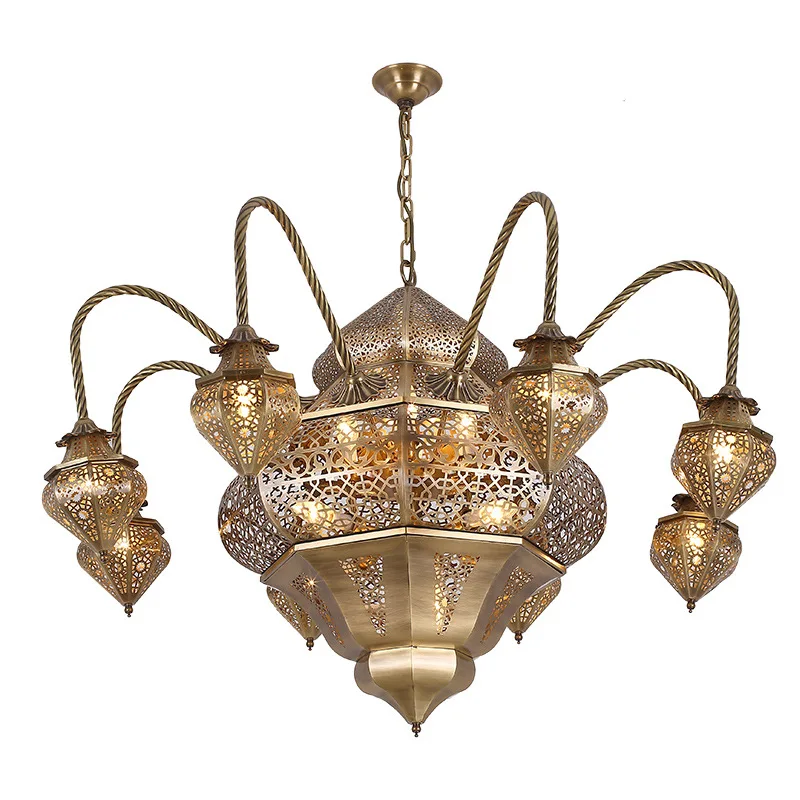 All copper glass restaurant chandelier bronze incandescent lamp villa elegant retro copper chandelier
All copper glass restaurant chandelier bronze incandescent lamp villa elegant retro copper chandelier