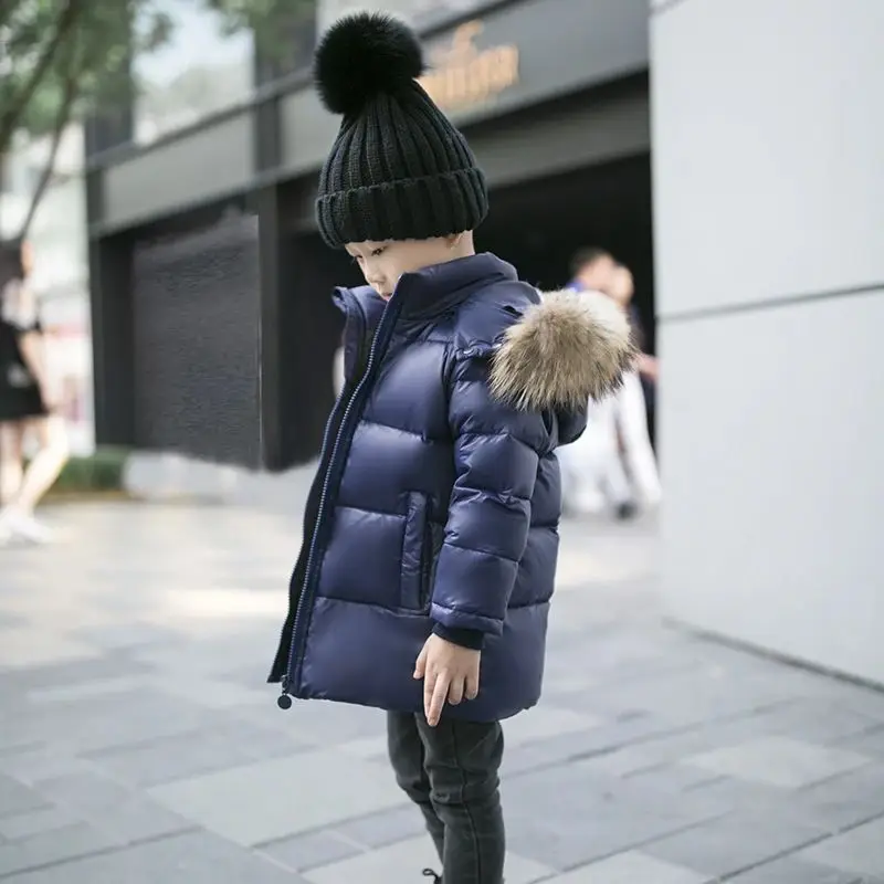 Winter Children's Down Jacket New Boys' and Girls' Thick Fur Collar White Duck Down Jacket Kids Parka 90-160cm 
Winter Children's Down Jacket New Boys' and Girls' Thick Fur Collar White Duck Down Jacket Kids Parka 90-160cm