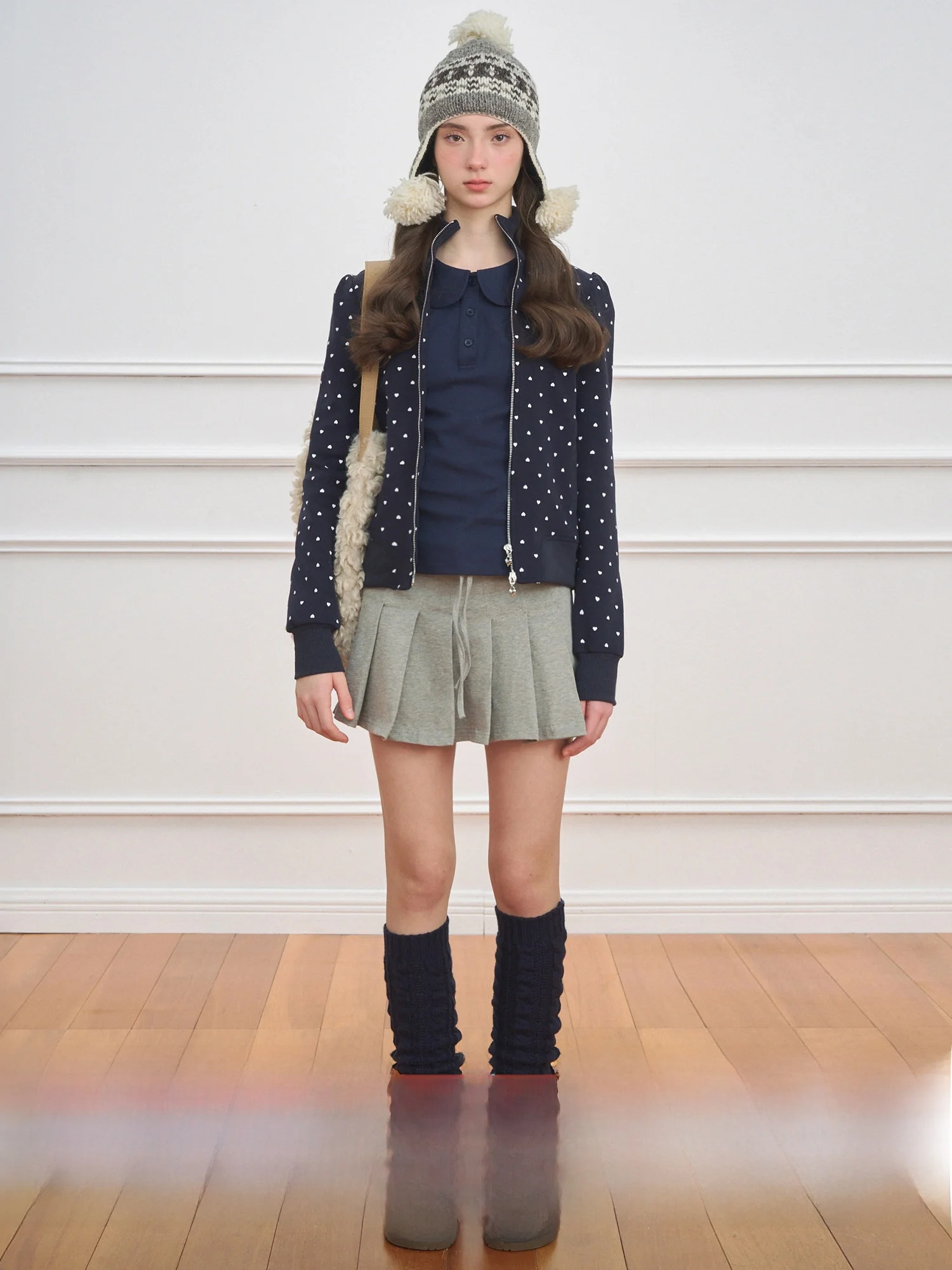 NECY Studio Heart Print Stand Collar Jaet Polar Bear Embroidery Design Slim Fit Open Cardigan Spicy Girl Top Women's Faion
NECY Studio Heart Print Stand Collar Jaet Polar Bear Embroidery Design Slim Fit Open Cardigan Spicy Girl Top Women's Faion