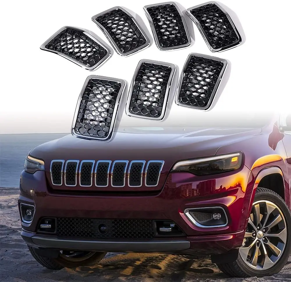 2019-2023 Jeep Cherokee Front Grille Trim Rings 7Pcs Honeycomb Mesh Grill Insert Cover for Latitude Altitude Trailhawk
2019-2023 Jeep Cherokee Front Grille Trim Rings 7Pcs Honeycomb Mesh Grill Insert Cover for Latitude Altitude Trailhawk