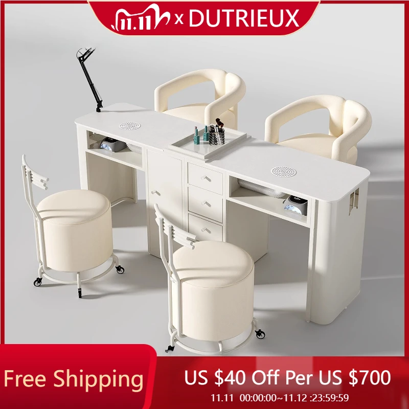 Makeup Reception Nail Desk Cleaning Aesthetic Designer Luxury Nail Desk Nordic Modern Design Hand Wood Nagel Tisch Furniture
Makeup Reception Nail Desk Cleaning Aesthetic Designer Luxury Nail Desk Nordic Modern Design Hand Wood Nagel Tisch Furniture