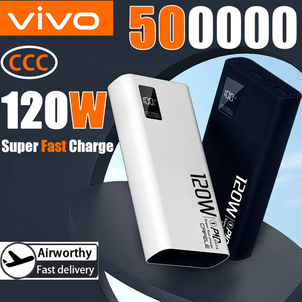 VIVO 200000 мАч Power Bank 120 Вт Быстрая зарядка Power Bank большой емкости Портативное зарядное устройство для iPhone Samsung Huawei Xiaomi
VIVO 200000 мАч Power Bank 120 Вт Быстрая зарядка Power Bank большой емкости Портативное зарядное устройство для iPhone Samsung Huawei Xiaomi