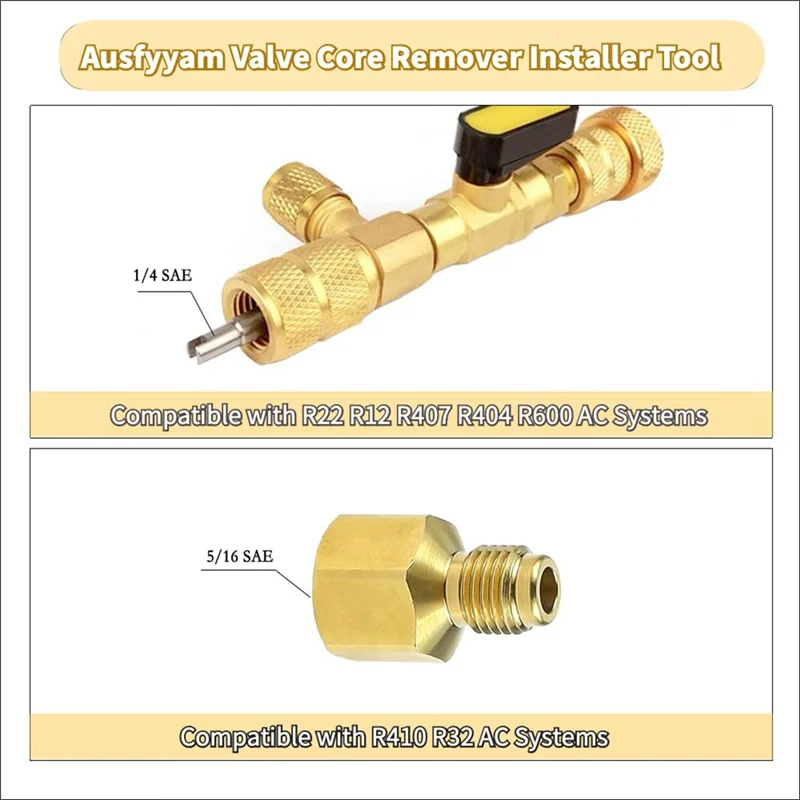 Valve Core Remover Installer Tool&HVAC Service Wrench Set, Refrigeration Wrench With Bit Adapters,10Pcs Valve Core Easy Install
Valve Core Remover Installer Tool&HVAC Service Wrench Set, Refrigeration Wrench With Bit Adapters,10Pcs Valve Core Easy Install