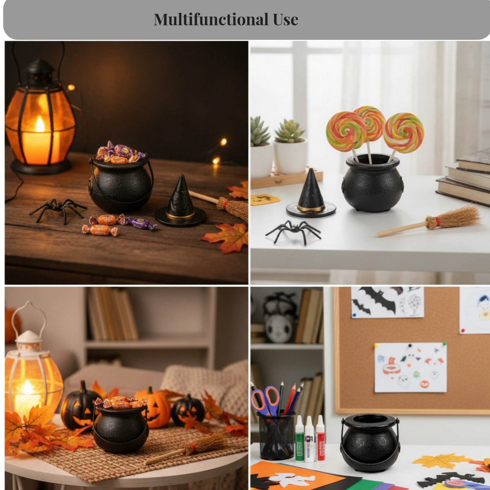 Halloween Witch Cauldron Black Witch Cauldron Display Piece Six-Legged Spooky Atmosphere
Halloween Witch Cauldron Black Witch Cauldron Display Piece Six-Legged Spooky Atmosphere