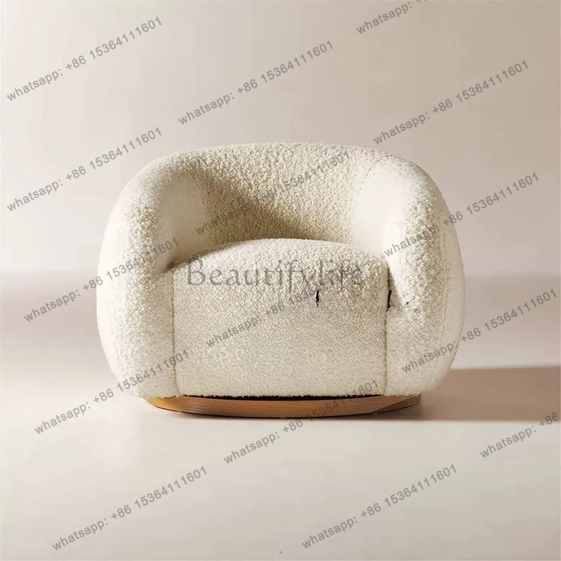 8Nordic lamb wool solid wood base rotatable cream style sofa Italian reception single sofa
8Nordic lamb wool solid wood base rotatable cream style sofa Italian reception single sofa