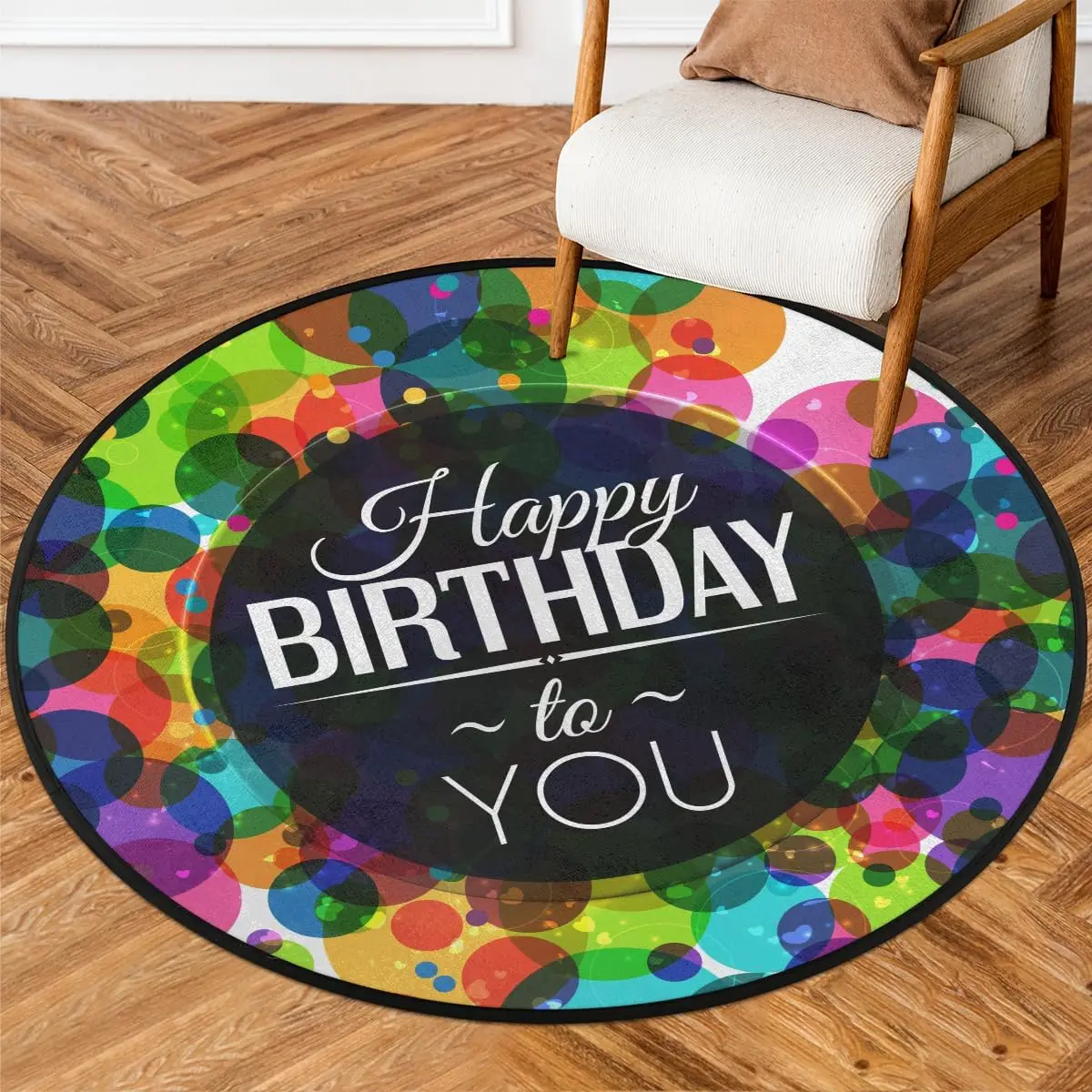 Круглый ковер с днем рождения акварельных точек, моющийся мягкий круглый напольный коврик, нескользящие коврики с низким ворсом для детской комнаты, спальни
Круглый ковер с днем рождения акварельных точек, моющийся мягкий круглый напольный коврик, нескользящие коврики с низким ворсом для детской комнаты, спальни