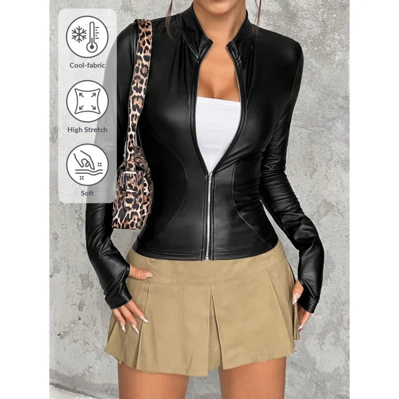 Pure Color PU Leather Short Coat J 89139 Low Waist Short Pants Female Outerwear Spring Season Fashion Ladies' Specialty
Pure Color PU Leather Short Coat J 89139 Low Waist Short Pants Female Outerwear Spring Season Fashion Ladies' Specialty