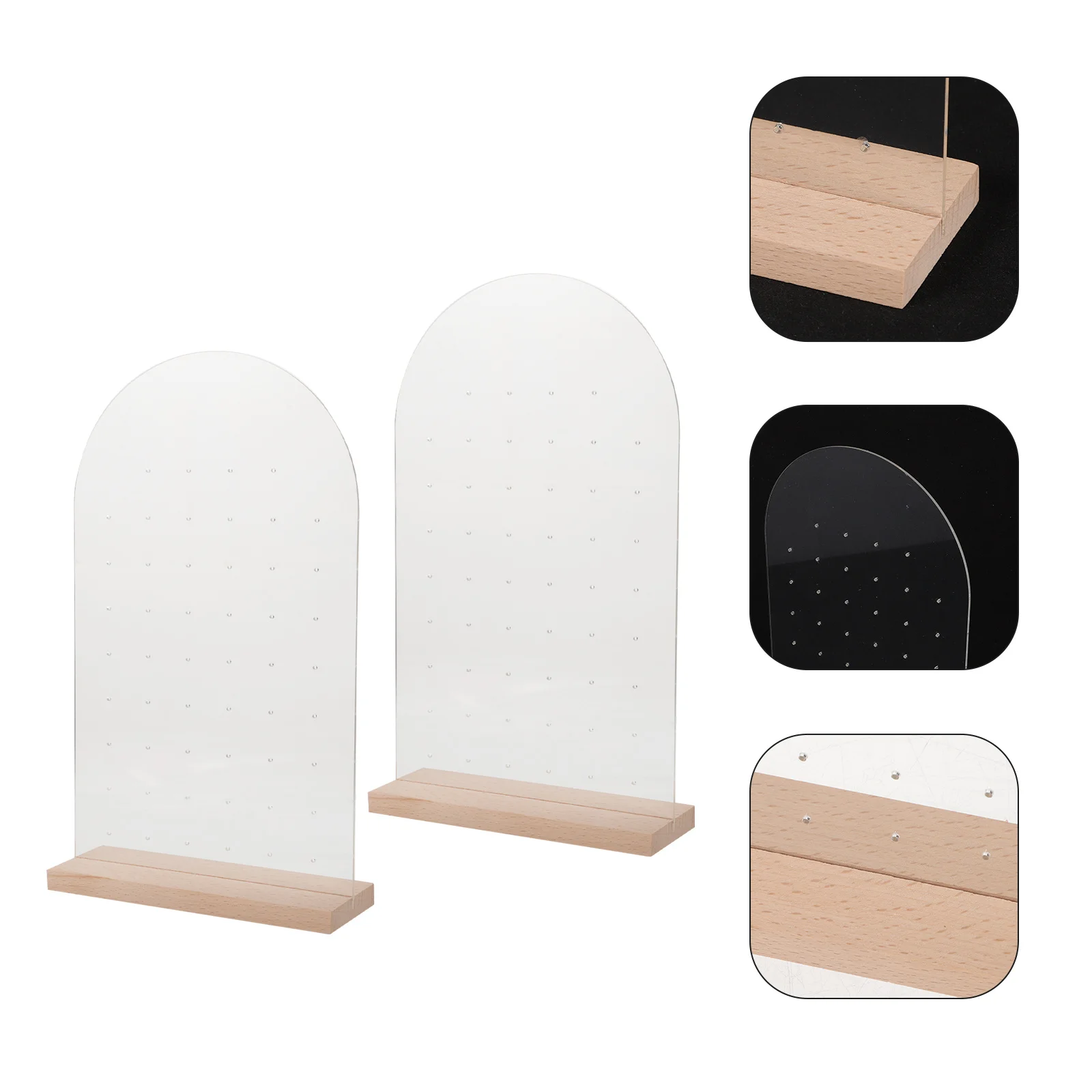 2Pcs Acrylic Earring Display Stand Wood Base Jewelry Holder Ear Studs Organizer Accessories Storage Rack Jewelry Retail Holder 
2Pcs Acrylic Earring Display Stand Wood Base Jewelry Holder Ear Studs Organizer Accessories Storage Rack Jewelry Retail Holder