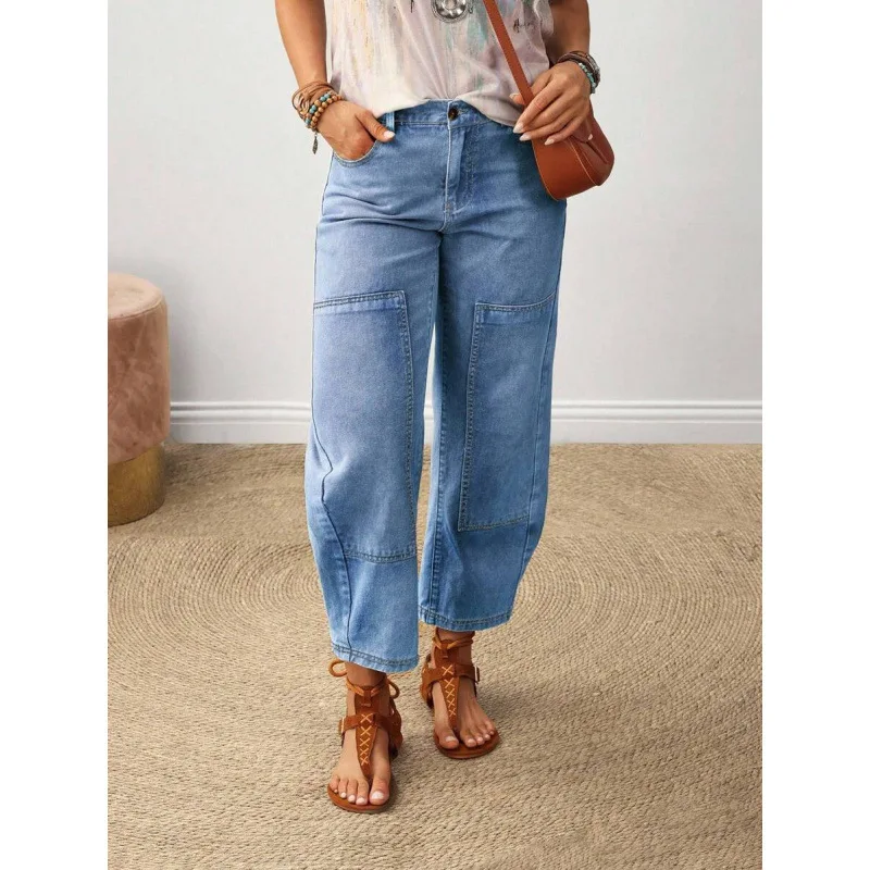 Z 25155 Stretch Tapered Jeans Elastic Cone Shaped Denim Pants Women's Fashion Spring Season High Waist Fit Other Fabric
Z 25155 Stretch Tapered Jeans Elastic Cone Shaped Denim Pants Women's Fashion Spring Season High Waist Fit Other Fabric