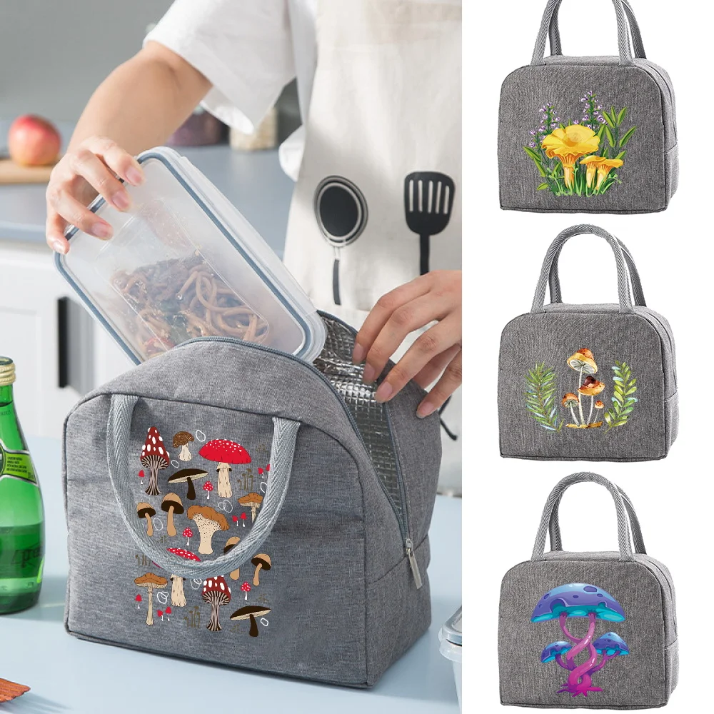 Portable Lunch Bag Thermal Insulated Lunch Box Bento Pouch Dinner Insulation Bag Mushroom Print Student Thickened Cute Handbag
Portable Lunch Bag Thermal Insulated Lunch Box Bento Pouch Dinner Insulation Bag Mushroom Print Student Thickened Cute Handbag