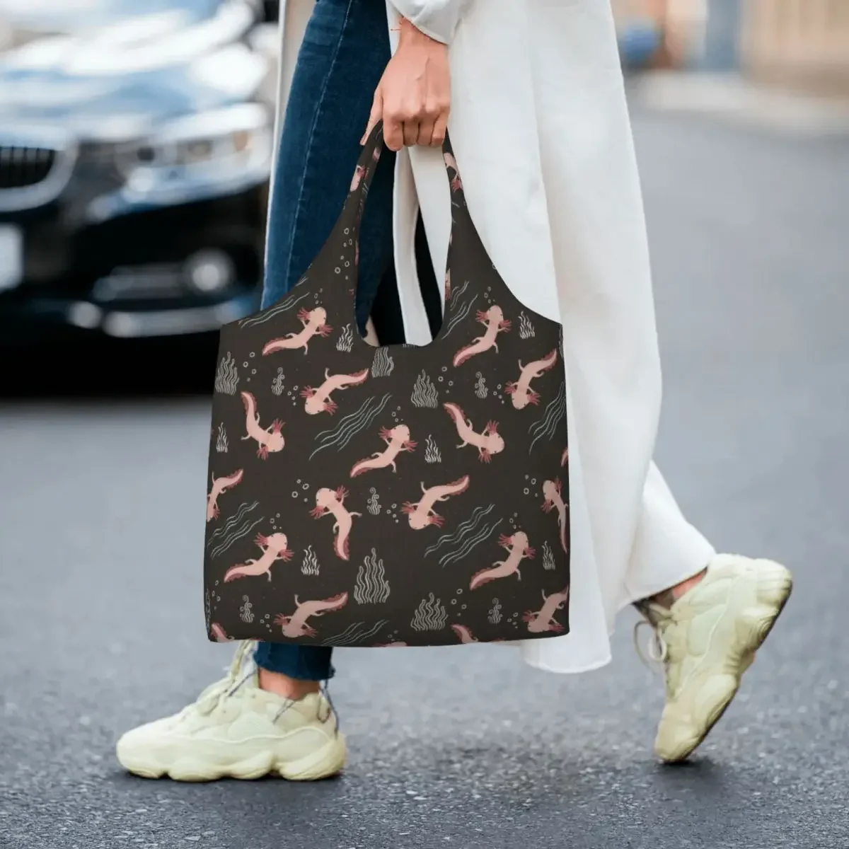 Kawaii Print Axolotl Pattern Tote Shopping Bags Portable Canvas Shopper Shoulder Salamander Animal Bags Photography Handbags
Kawaii Print Axolotl Pattern Tote Shopping Bags Portable Canvas Shopper Shoulder Salamander Animal Bags Photography Handbags