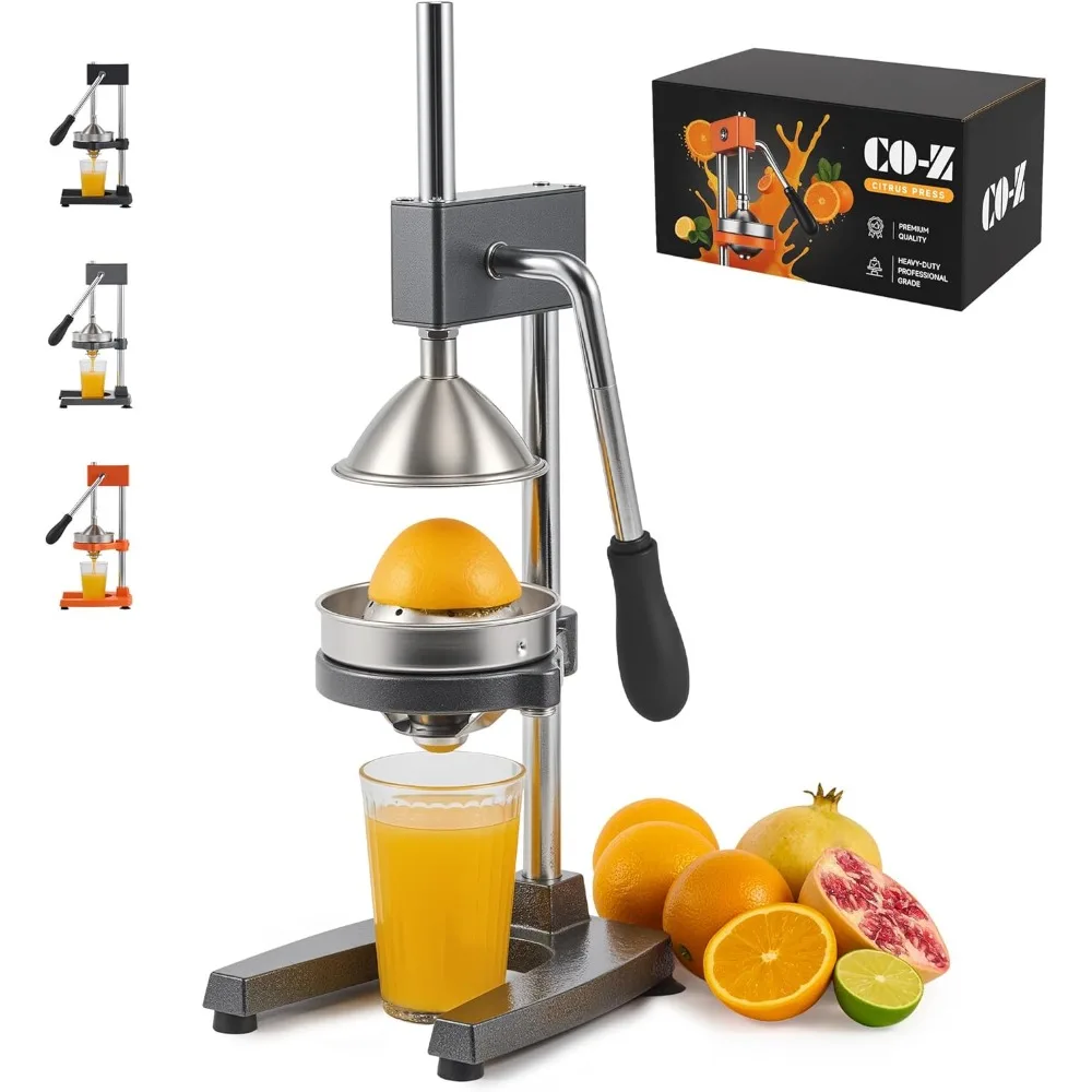 Manual Citrus Juicer, Heavy-Duty Manual Juicer with Conical & Flat Pressure Plates, Professional Lemon Squeezer for Orange
Manual Citrus Juicer, Heavy-Duty Manual Juicer with Conical & Flat Pressure Plates, Professional Lemon Squeezer for Orange