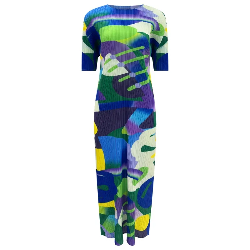 2026 New Miyake Pleated Dresses Fashion Print Mid-Sleeve Long Dress Women's Casual Stretchy Draped Vacation Travel Fold Clothing
2026 New Miyake Pleated Dresses Fashion Print Mid-Sleeve Long Dress Women's Casual Stretchy Draped Vacation Travel Fold Clothing