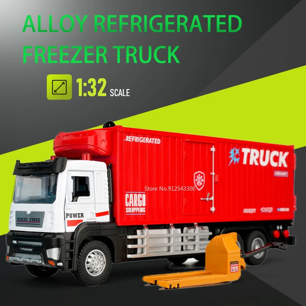 1:32 Scale Refrigerated Freezer Transporter Car Model Toy Doors Opened Pull Back Models Alloy Diecast Vehicle Bedroom Decoration
1:32 Scale Refrigerated Freezer Transporter Car Model Toy Doors Opened Pull Back Models Alloy Diecast Vehicle Bedroom Decoration