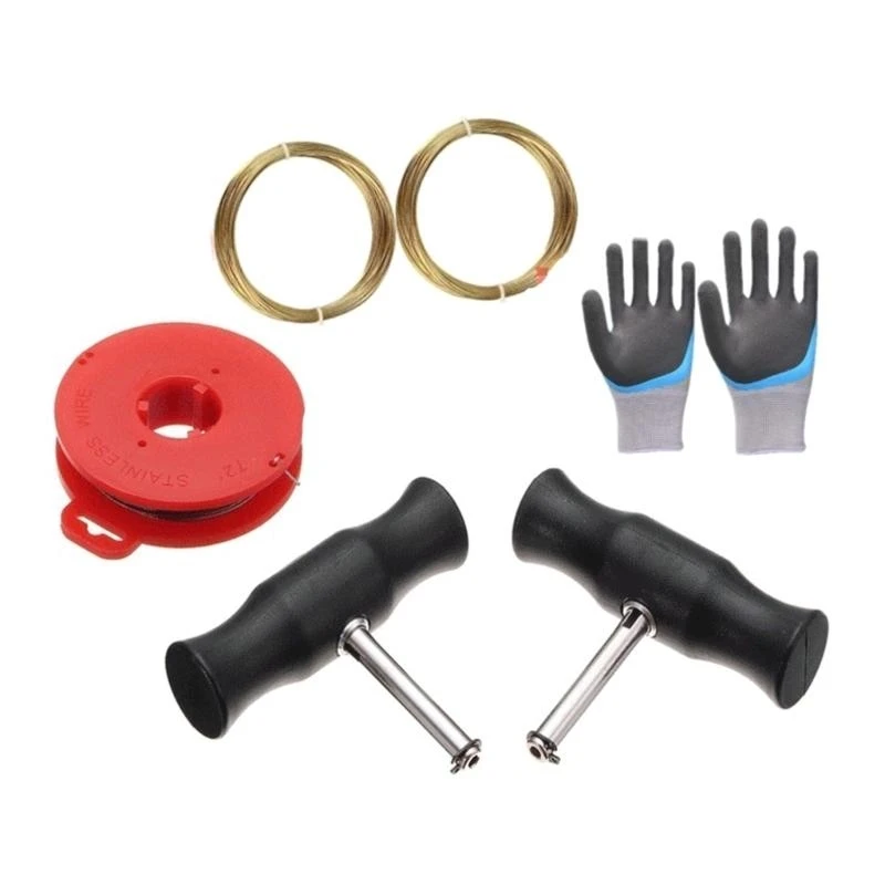 Набор инструментов для снятия и ремонта лобового стекла автомобиля с ручкой
Набор инструментов для снятия и ремонта лобового стекла автомобиля с ручкой