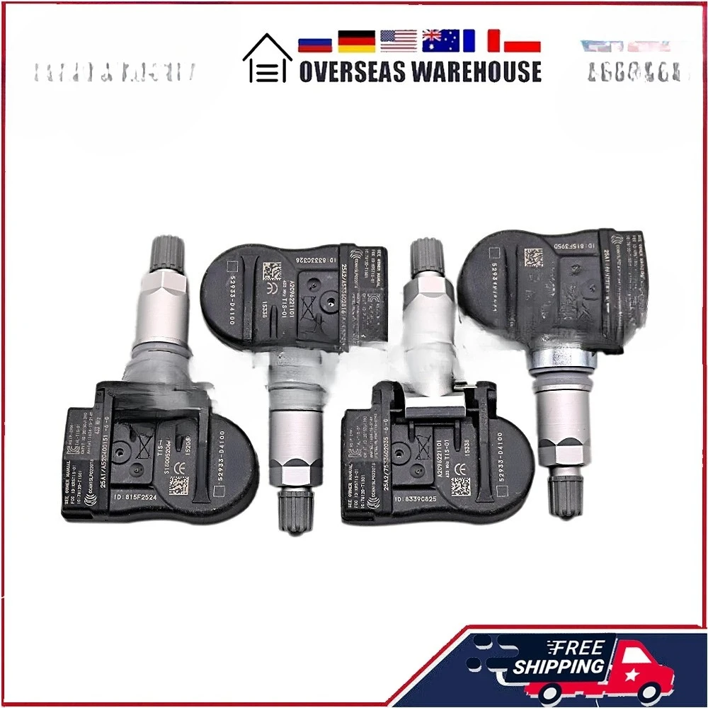 4 шт. датчик давления в шинах 52933-D4100 TPMS для 2017 2018 2019 KIA Optima Sportage Sorento Genesis Ioniq 52933D4100 52933-D9100
4 шт. датчик давления в шинах 52933-D4100 TPMS для 2017 2018 2019 KIA Optima Sportage Sorento Genesis Ioniq 52933D4100 52933-D9100