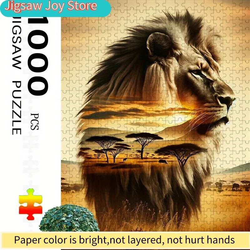 Пазл «Лев Африки» (1000 элементов) - Закат в африканской саване и гордость льва, сложная головоломка для взрослых и всей семьи, Multi-Co
Пазл «Лев Африки» (1000 элементов) - Закат в африканской саване и гордость льва, сложная головоломка для взрослых и всей семьи, Multi-Co