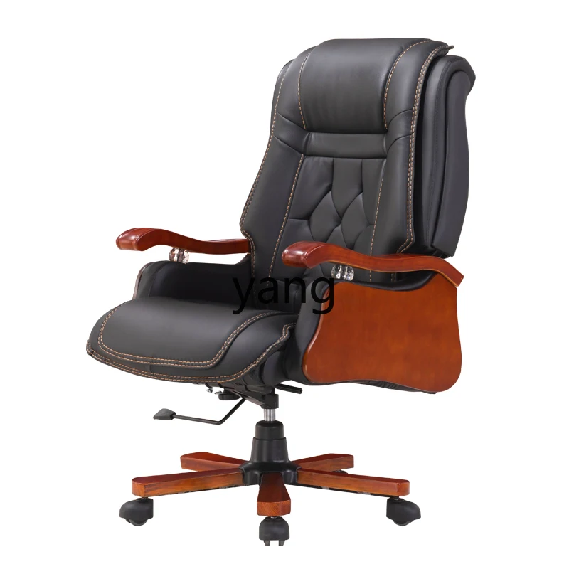 LH Office Chair Modern Simple Genuine Leather Reclining Adjustable Solid Wood Leg Swivel Chair
LH Office Chair Modern Simple Genuine Leather Reclining Adjustable Solid Wood Leg Swivel Chair