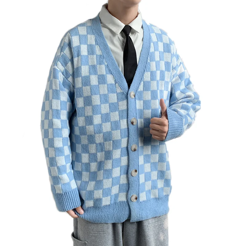 Autumn Winter Harajuku Vintage Plaid Cardigan Men Oversized Casual Knitting Clothing Jumper Knitted Sweater Male Daily Sweaters
Autumn Winter Harajuku Vintage Plaid Cardigan Men Oversized Casual Knitting Clothing Jumper Knitted Sweater Male Daily Sweaters