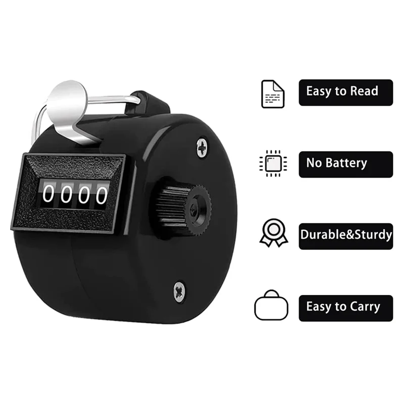 Classy-Pack Of 4 Counter Clicker 4-Digit Number Count,Handheld Mechanical Counters Clickers Pitch Counter
Classy-Pack Of 4 Counter Clicker 4-Digit Number Count,Handheld Mechanical Counters Clickers Pitch Counter