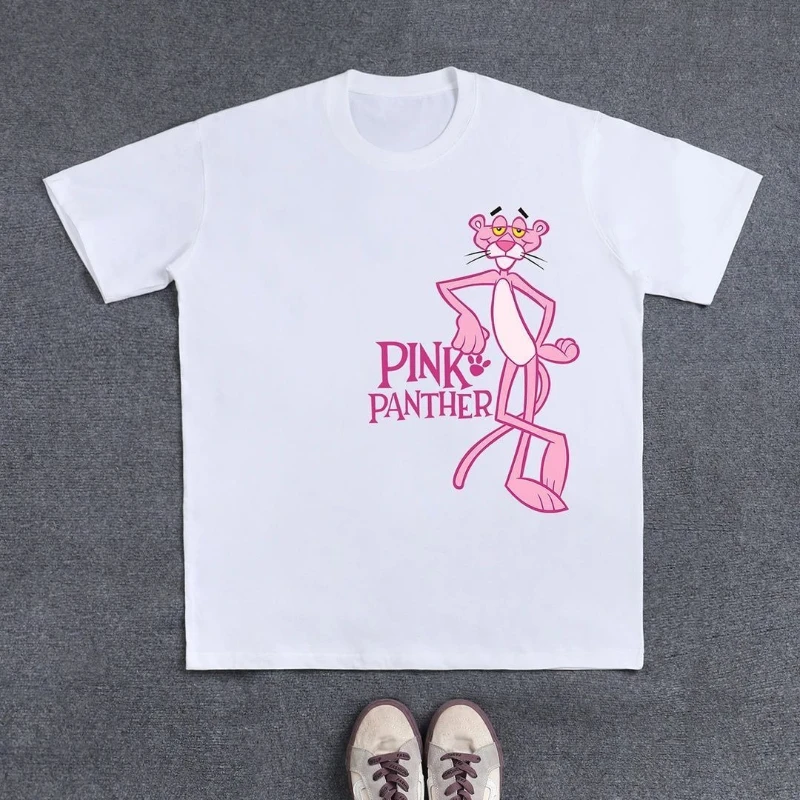 2025 New Summer Pink Panther Print Black and White Crew Neck T-shirt Fashion Street Versatile Cotton Short Sleeves
2025 New Summer Pink Panther Print Black and White Crew Neck T-shirt Fashion Street Versatile Cotton Short Sleeves