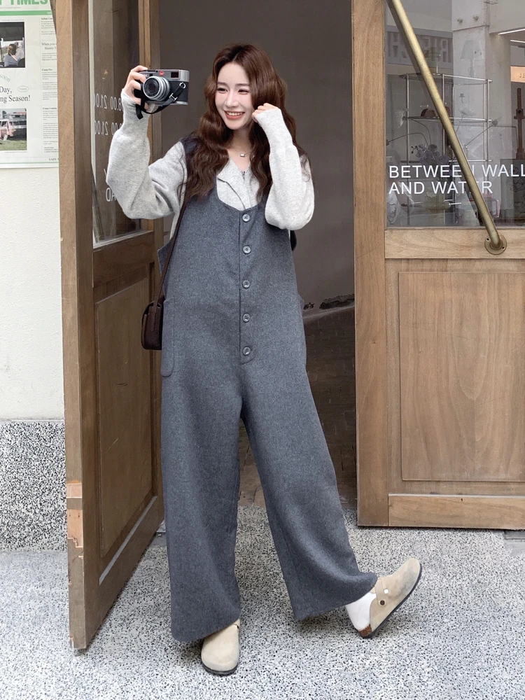 Gray Thickened Woolen Jumpsuit Women's Autumn Winter High Waist Long Pants Commute Style Korean System New Model 2025
Gray Thickened Woolen Jumpsuit Women's Autumn Winter High Waist Long Pants Commute Style Korean System New Model 2025