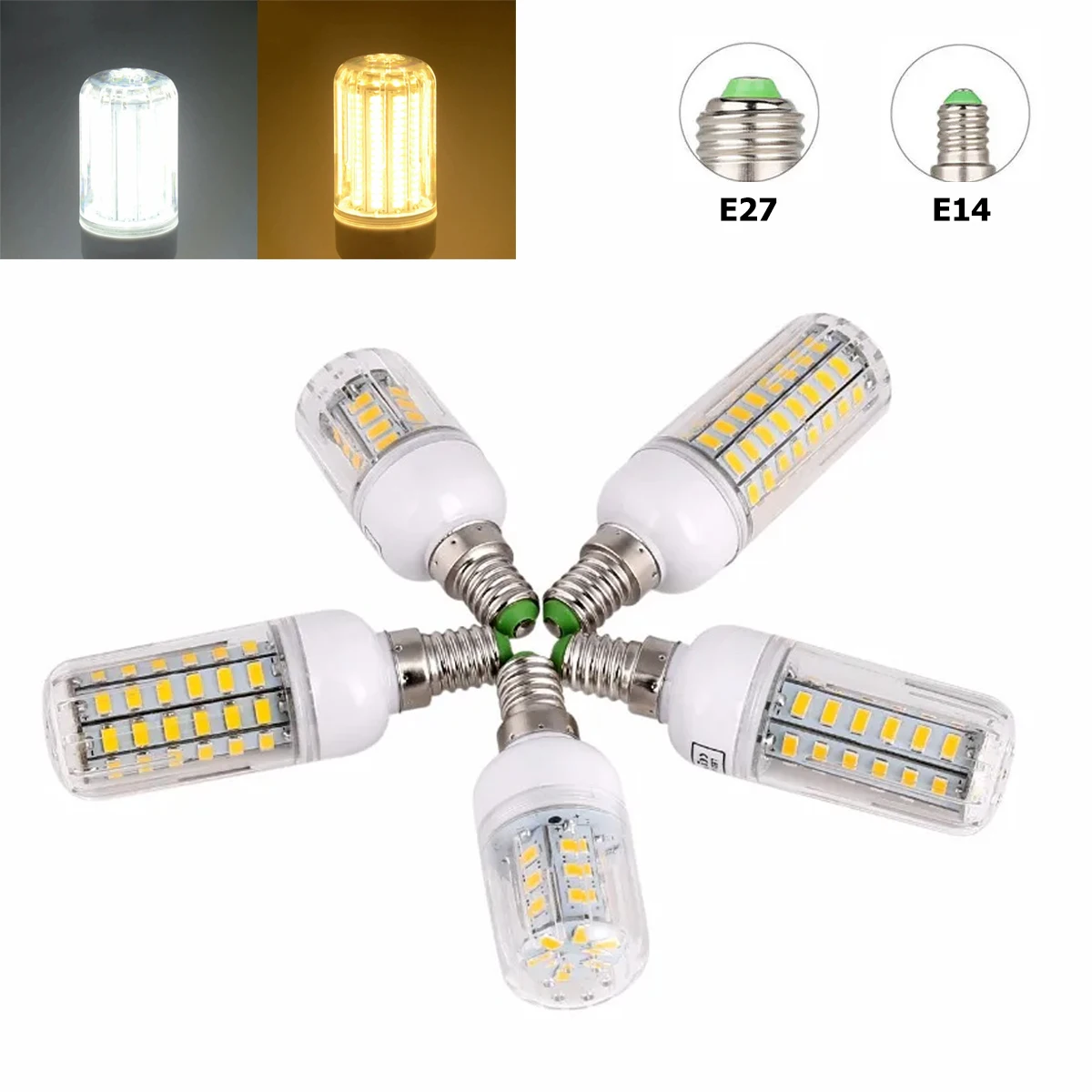 LED Corn Light E27 E14 7W 12W 20W 25W 64LEDs Lights 220v Screw Base Bulbs Home Decorative Cool/Warm White Lamp for Bedroom
LED Corn Light E27 E14 7W 12W 20W 25W 64LEDs Lights 220v Screw Base Bulbs Home Decorative Cool/Warm White Lamp for Bedroom