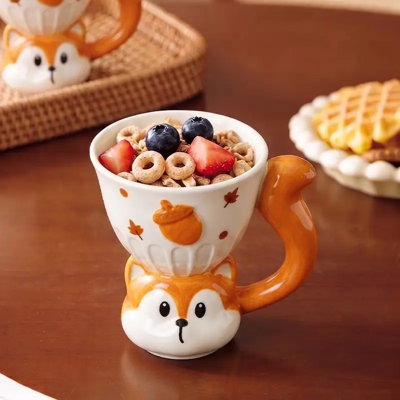 200ML Squirrel Ceramic Coffee Mug Home Breakfast Cup 3D Relief Squirrel Mug Afternoon Tea Flower Tea Coffee Cup Birthday Gifts
200ML Squirrel Ceramic Coffee Mug Home Breakfast Cup 3D Relief Squirrel Mug Afternoon Tea Flower Tea Coffee Cup Birthday Gifts