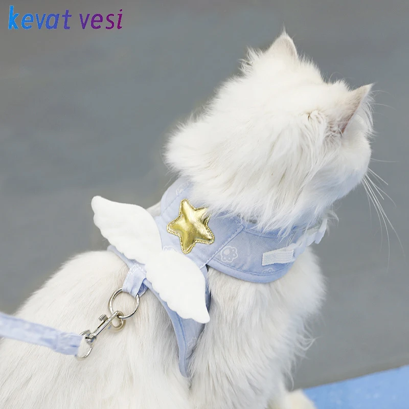 Cat Harness Leash Set Kitten Collar with Angel Wing Outdoor Anti-breakaway Cat Rope Adjustable Pet Harness for Small Dogs Cats
Cat Harness Leash Set Kitten Collar with Angel Wing Outdoor Anti-breakaway Cat Rope Adjustable Pet Harness for Small Dogs Cats