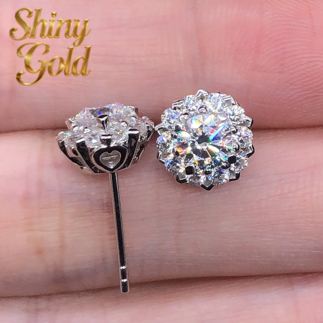 Серьги-гвоздики ShinyGold с муассанитом 0.4 карата/шт., цвет D, чистота VVS1, из платины PT950, для помолвки, E040
Серьги-гвоздики ShinyGold с муассанитом 0.4 карата/шт., цвет D, чистота VVS1, из платины PT950, для помолвки, E040