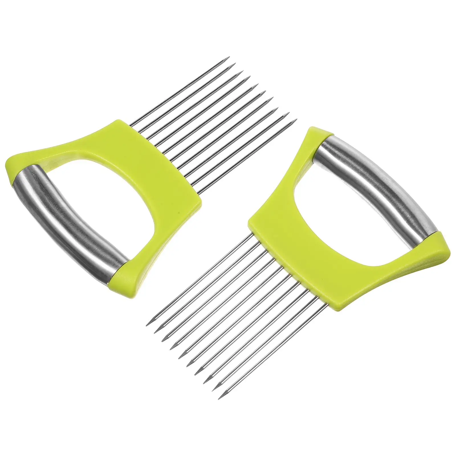 2Pcs Stainless Steel Onion Slicing Holder Vegetable Lemon Potato Tomato Cheese Slicer Home Kitchen Gadget Tool Food
2Pcs Stainless Steel Onion Slicing Holder Vegetable Lemon Potato Tomato Cheese Slicer Home Kitchen Gadget Tool Food