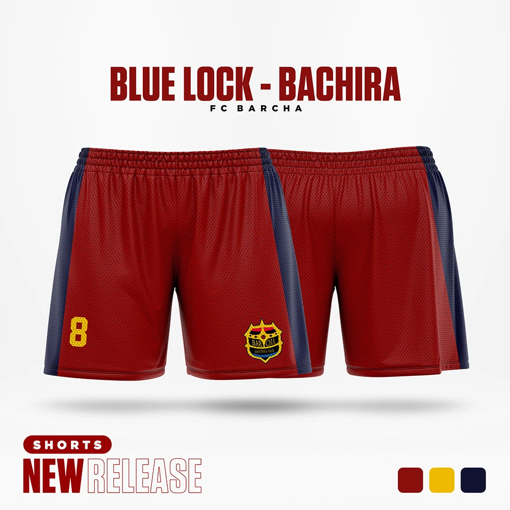 Пользовательские 2025 Blue Lock FC Barcha, мультфильм, аниме, Джерси, мужские шорты, футбольные шорты для косплея Bachira, спортивные детские плавки
Пользовательские 2025 Blue Lock FC Barcha, мультфильм, аниме, Джерси, мужские шорты, футбольные шорты для косплея Bachira, спортивные детские плавки