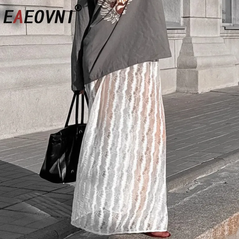 EAEOVNI, повседневная белая прозрачная женская юбка для женщин, свободные модные юбки трапециевидной формы с высокой талией, элегантная новинка 2025, одежда 1A681
EAEOVNI, повседневная белая прозрачная женская юбка для женщин, свободные модные юбки трапециевидной формы с высокой талией, элегантная новинка 2025, одежда 1A681