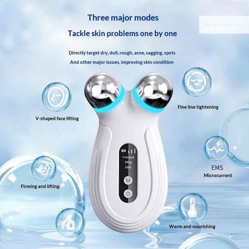 NewMicrocurrent Face Massager With Dual Metal Heads EMS Facial Device For Skin Care And Contouring Use At Home Or Salon
NewMicrocurrent Face Massager With Dual Metal Heads EMS Facial Device For Skin Care And Contouring Use At Home Or Salon